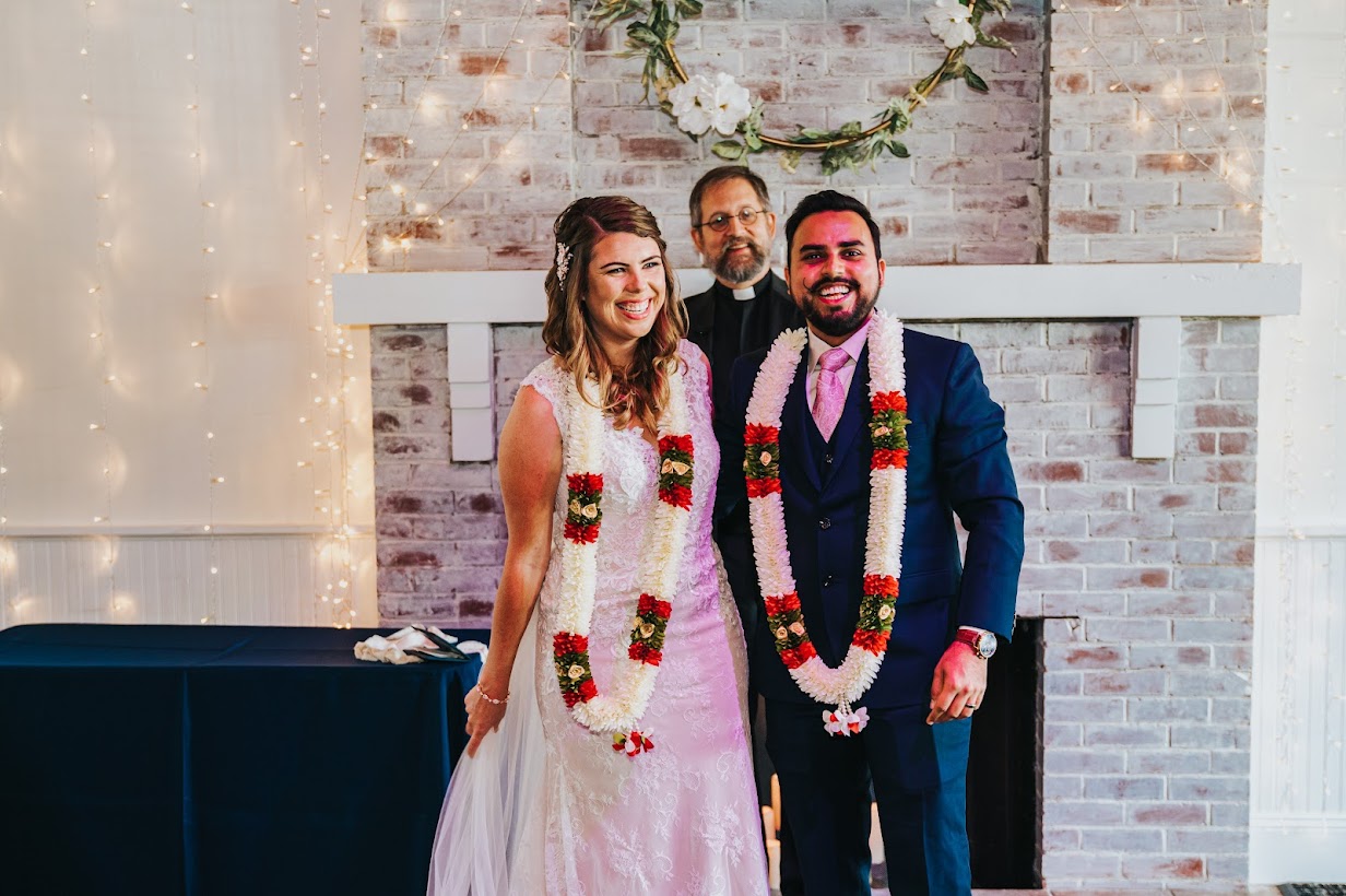 The Nagal Indian-American wedding, featuring an exchange of garlands